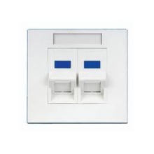 Wholesale rj45 rj11 86*86 wall outlet faceplate dual port, amp faceplate 2 port